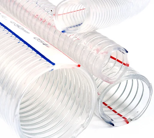 PVC spiral steel wire reinforced hose/ transparent PVC pipe