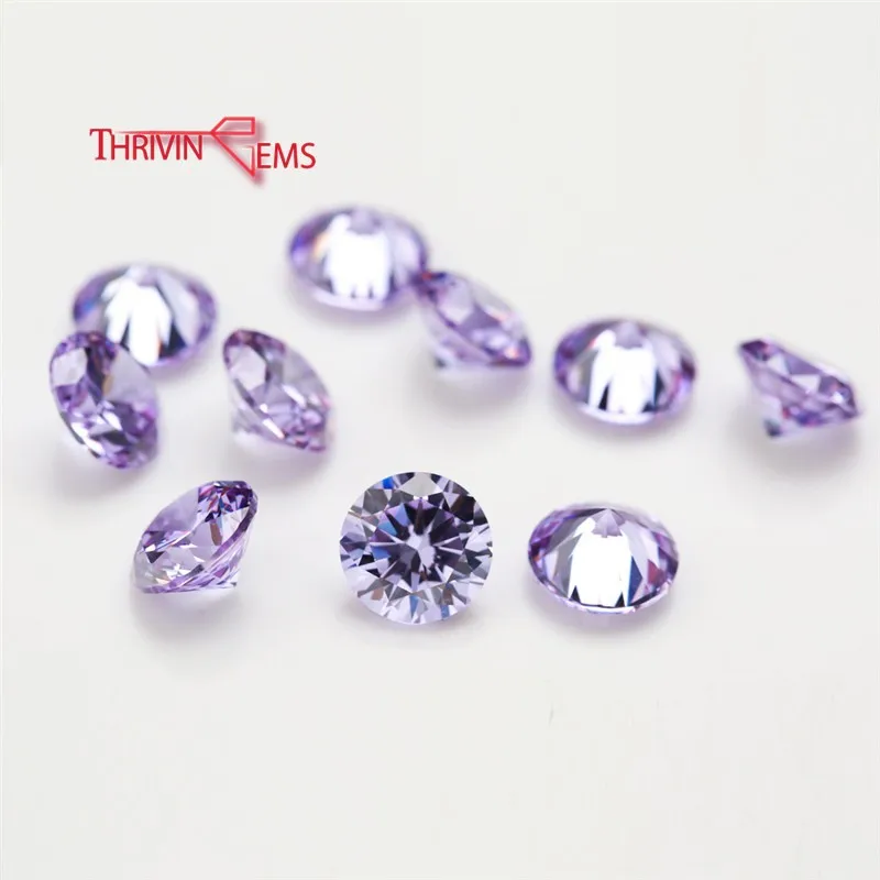 Thriving Gems high quality round cut synthetic cubic zircon stone for ring