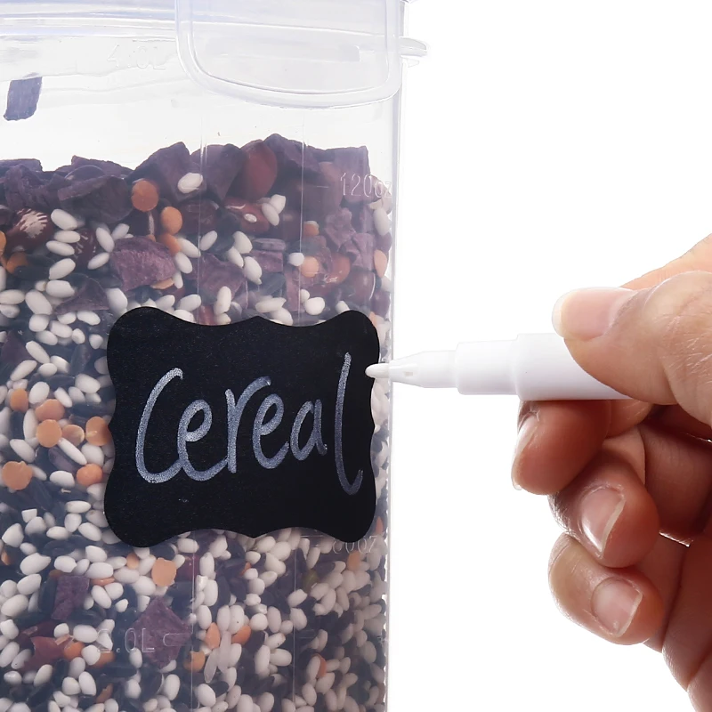 4 pack 6.3L(213OZ)x2pcs 4L(135OZ)x2pcs Cereal Storage Container Set 100% Airtight Leakproof Silicone Ring Lock Lid