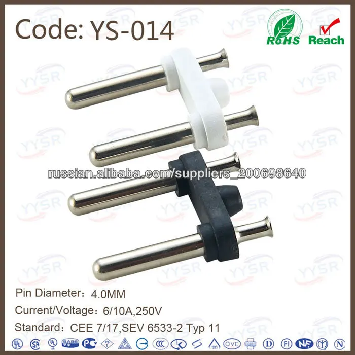 4,0 мм среднего Востока Schuko Вилка(вставить вилку за кормой Европа,Вилка адаптера переменного тока)