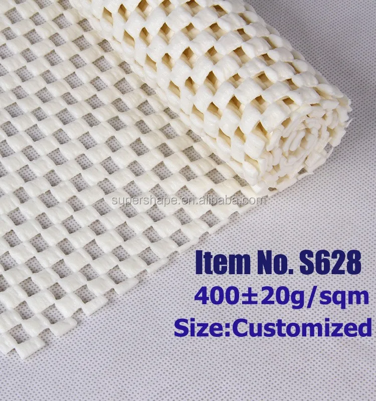 Non-slip pvc mesh mat for hardwood floors indoor or outdoor soft underlay mat rug pad for carpet
