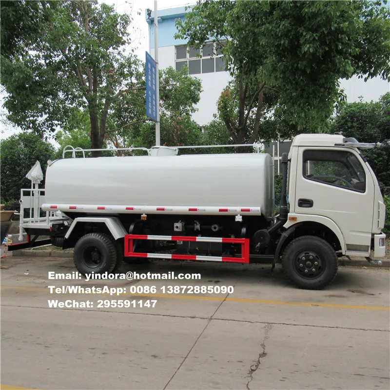  Dongfeng 4*2 6 wheeler блок развертки тележки yuchai 140hp разбрызгивание воды автомобиль 4 тонны 6000 литров 5000 топливный бак