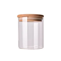 Multipurpose empty round large Clear Glass Storage Jar kitchen air tight food storage container set cookie candy jars glass