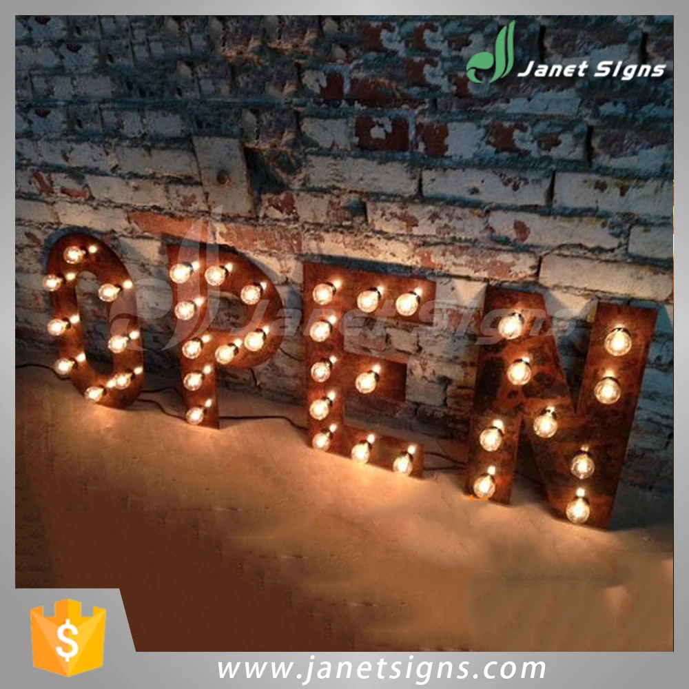 
High quality Vintage marquee bulb channel Letters 
