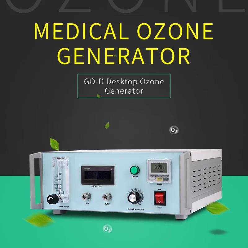 High stability 2-5l/min oxygen feed 5gh ozone therapy machine medical lab ozone generator