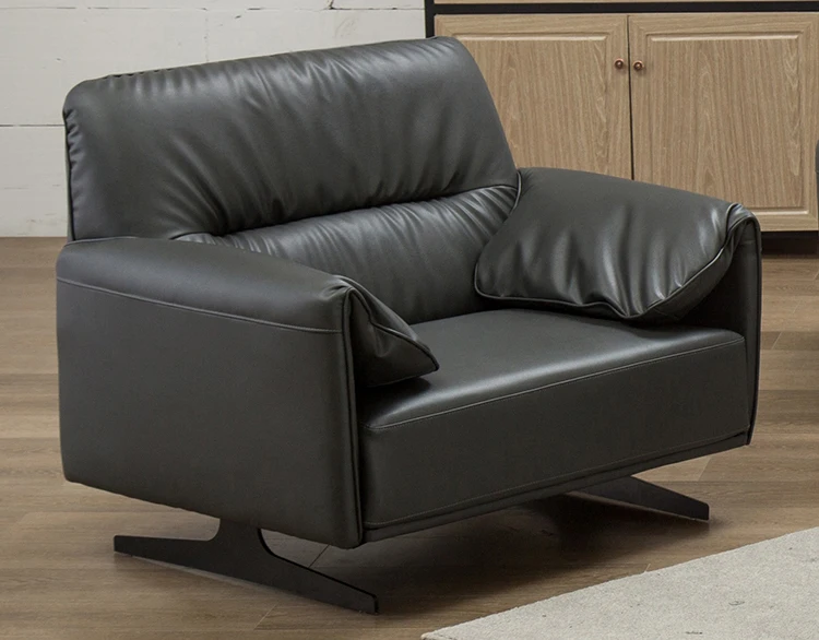 
8073 Contemporary Upholstered 78.4 inch Sofa / Living Room Couch, Dark Grey 