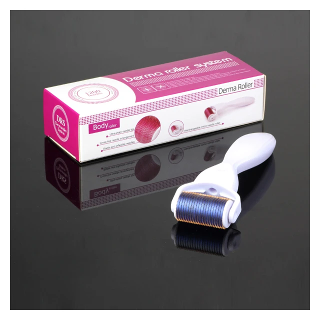 derma reduces stretch marks silver handle color face 1200 needles meso roller