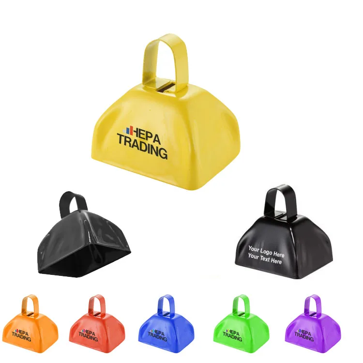 
3 inch custom printed promotional metal cowbell 