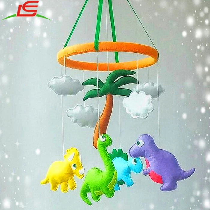 Custom Felt Dinosaur Baby Crib Hanging Mobile