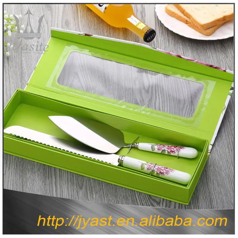 Фарфоровая ручка из нержавеющей стали нож для хлеба с торт лопатой