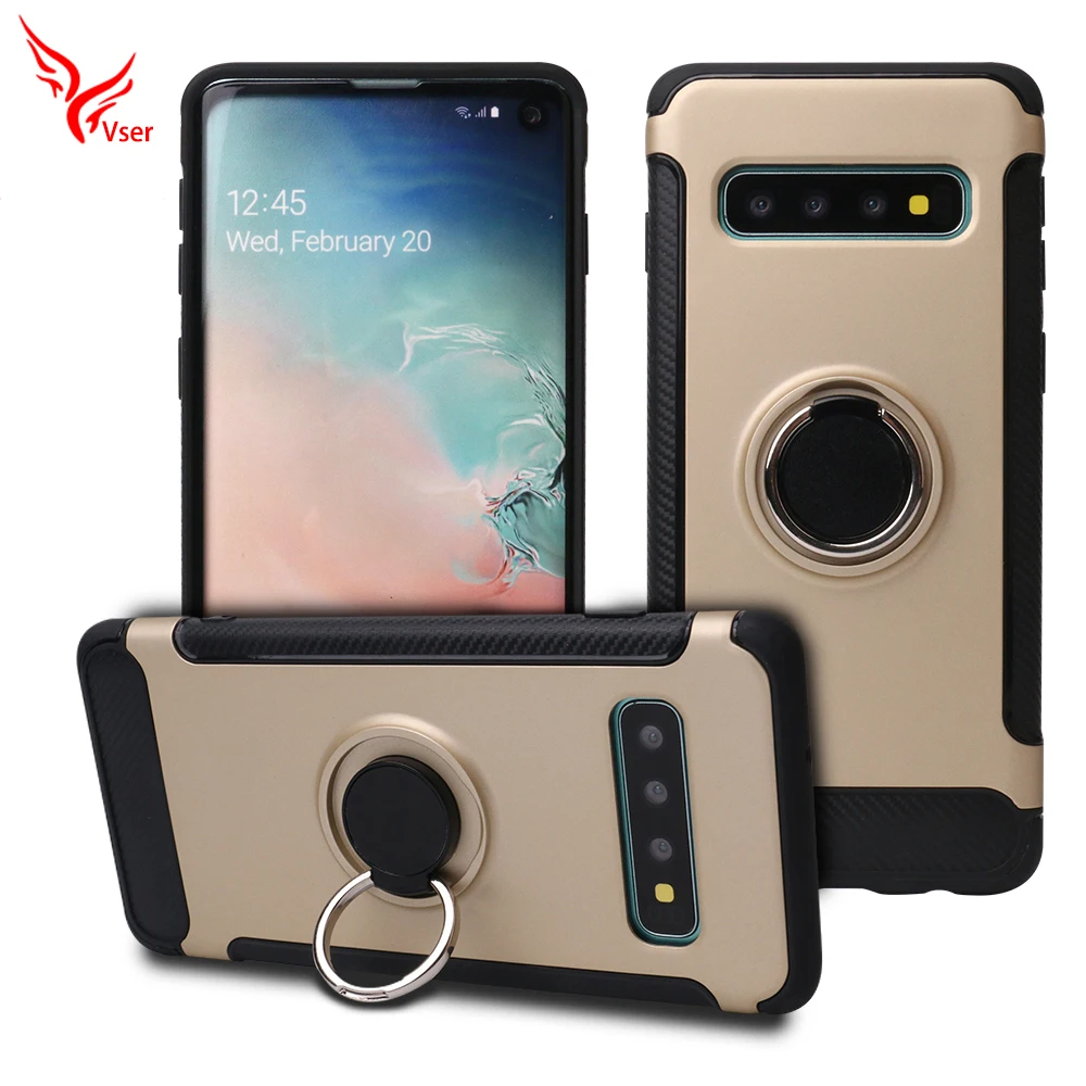 углеродного волокна чехол для телефона kickstand кольцо держатель дело мобильный телефон shell для Samsung galaxy s10 lite