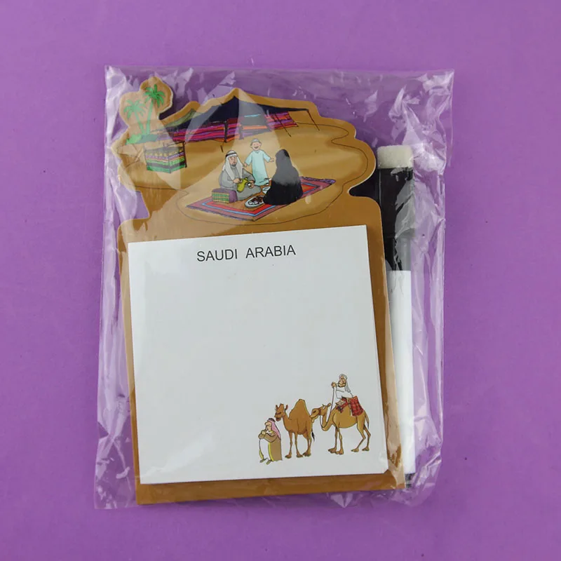 Dubai Souvenirs magnetic memo pad notepad fridge magnet  with marker pen
