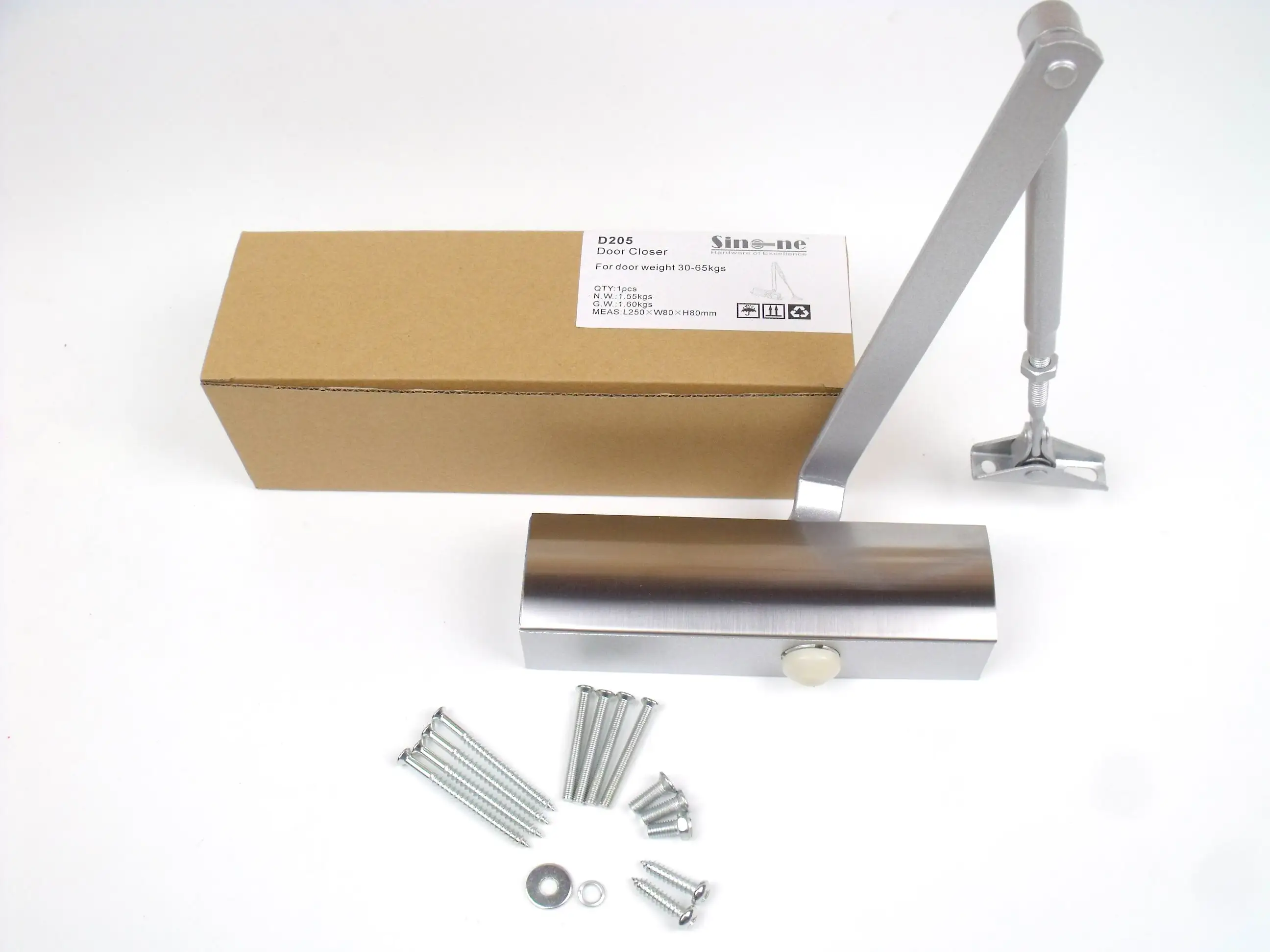 D205B parallel arm  hydraulic sliding door closer for fire door door closer with hold open slide channel