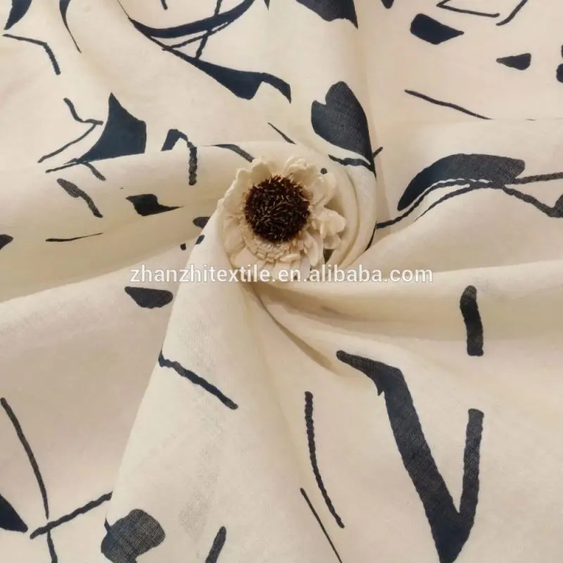 
best selling soft digital printed 100% ramie linen fabric 