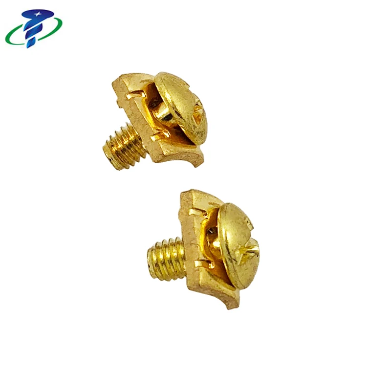 M4*8 Brass Philip Pan Head Terminating Screw With Square Washer