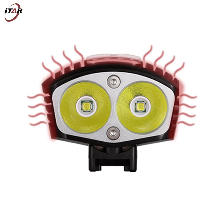 New design 2000 lumens high power aluminum led mountain bike light uses original Cree XML LEDs