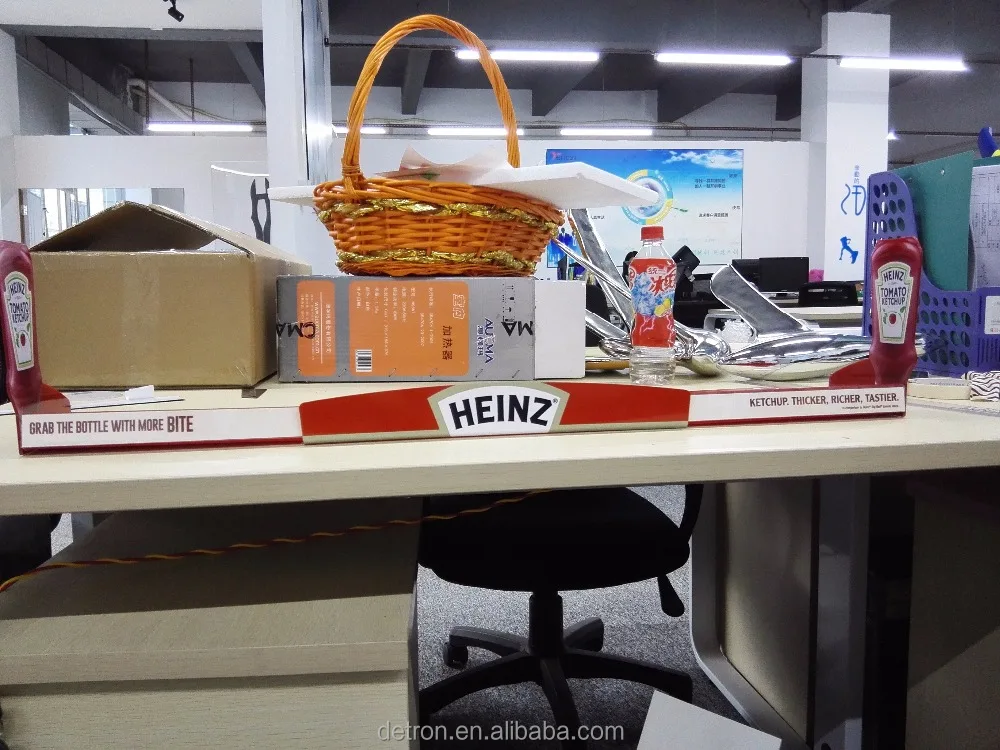 Acrylic tray display Countertop shelf display For Heinz