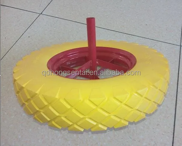 14 inch 14x4 16 inch 16x4 350-8 400-8 PU Foam Spoke Wheels for Wheelbarrow