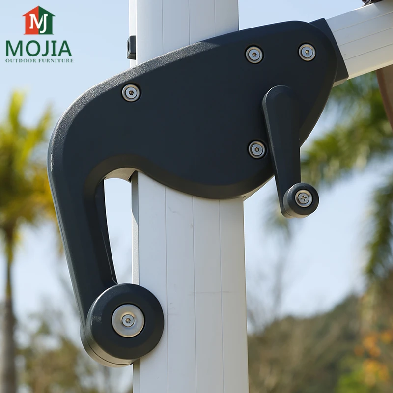 Parasol 3.5m Double Canopy Waterproof 10 Feet Offset Cantilever Patio Umbrella Square Aluminum Frame Outdoor Hanging Umbrella