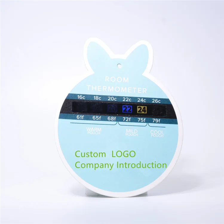 OEM Custom Design Cute  LCD  Room Thermometer Card Thermometer Strip