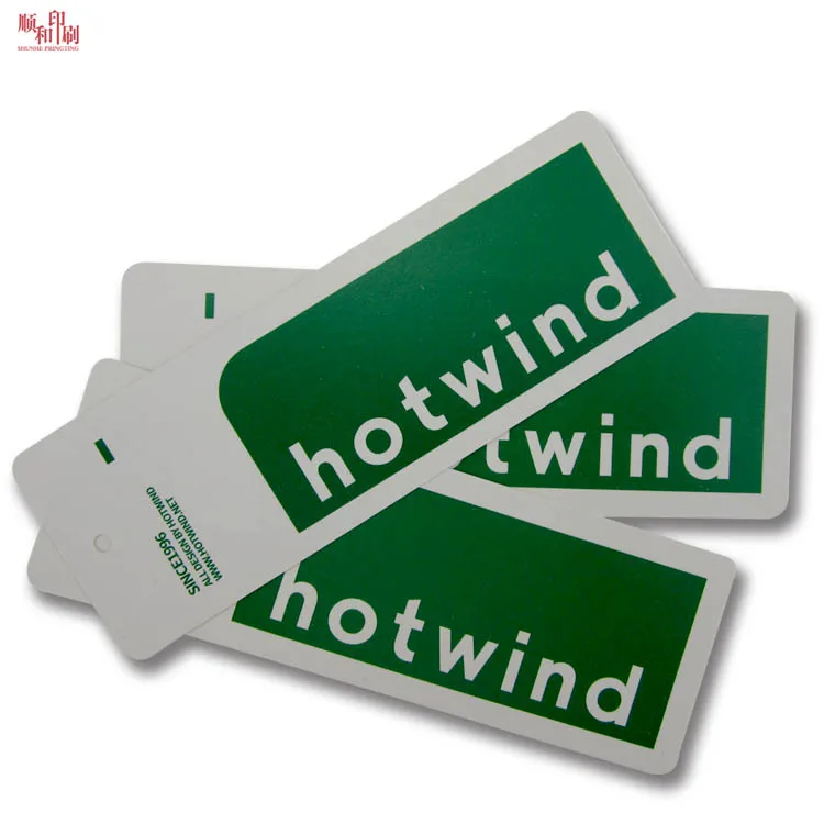 
Cheap Custom Design Printing Name Logo Paper Garment Hangtag Labels Clothing Hang Tags 