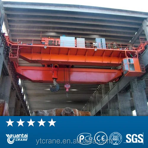 100 Ton Special High Lifting Capacity Overhead Crane Price Bridge Crane CE SGS ISO 19.5~35m 400/80t Yuantai -25~40 Celsius QU120