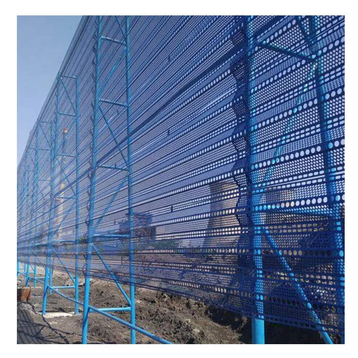Single Peak Windbreak Net Fencing/Dust Suppression Wall/Perforated Wind Fence made from Galvanised Steel Panel