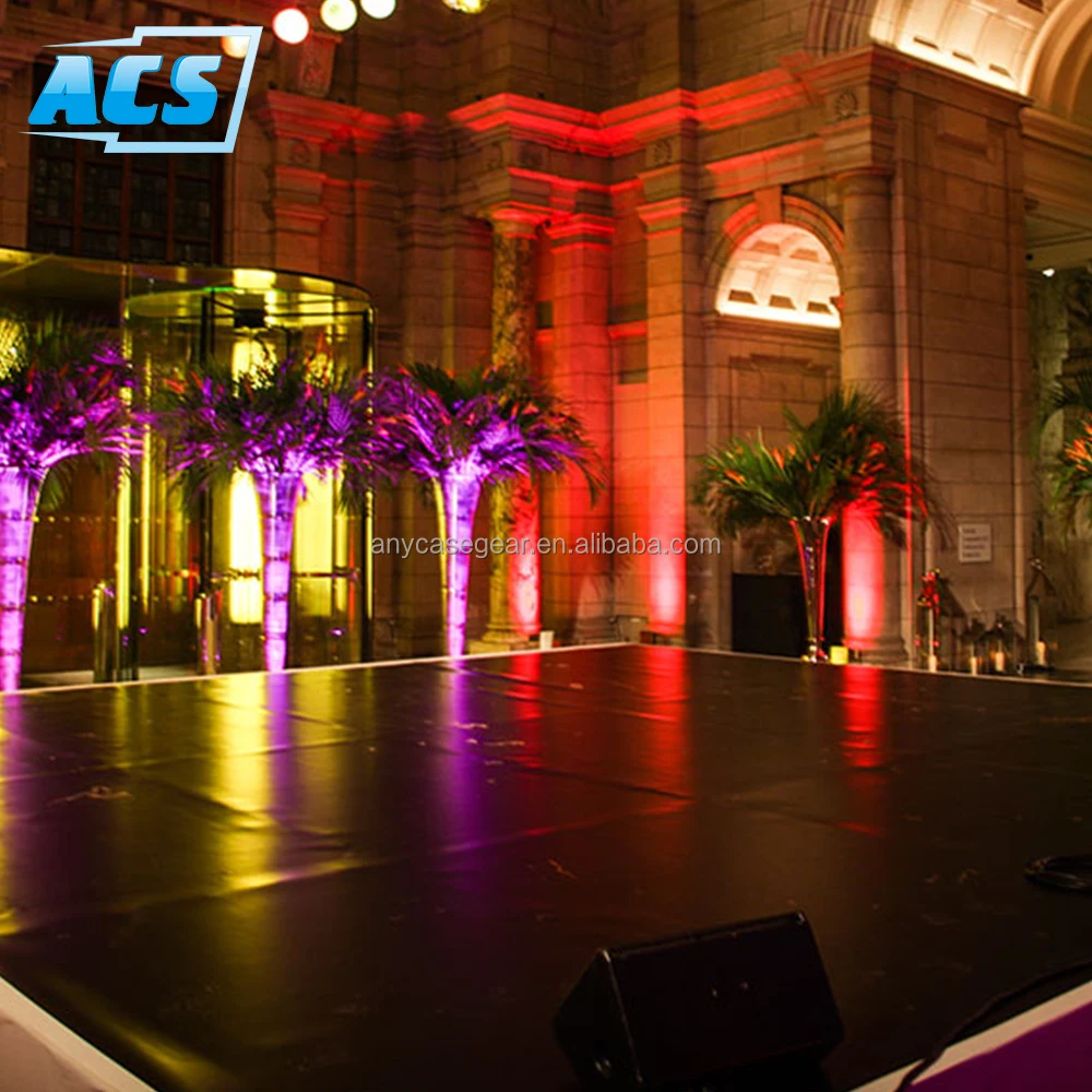 Wedding event outdoor flooring white gloss/High Gloss Wooden Outdoor Portable Dance Flooring