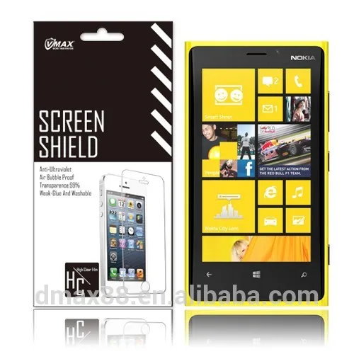 2015 горячей продавца пэт материала царапинам анти уф протектор экрана для nokia lumia 920