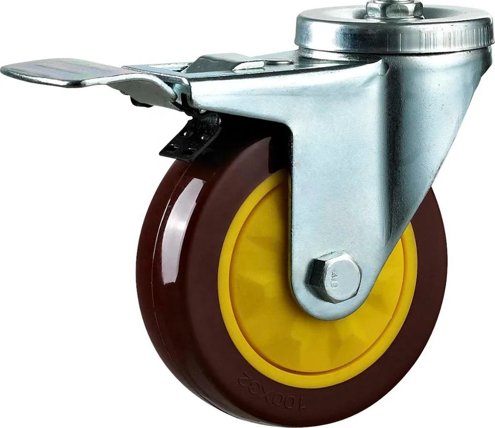 Furniture caster wheel swivel polyurethane 4 inch ball bearing cabinet bed caster wheel