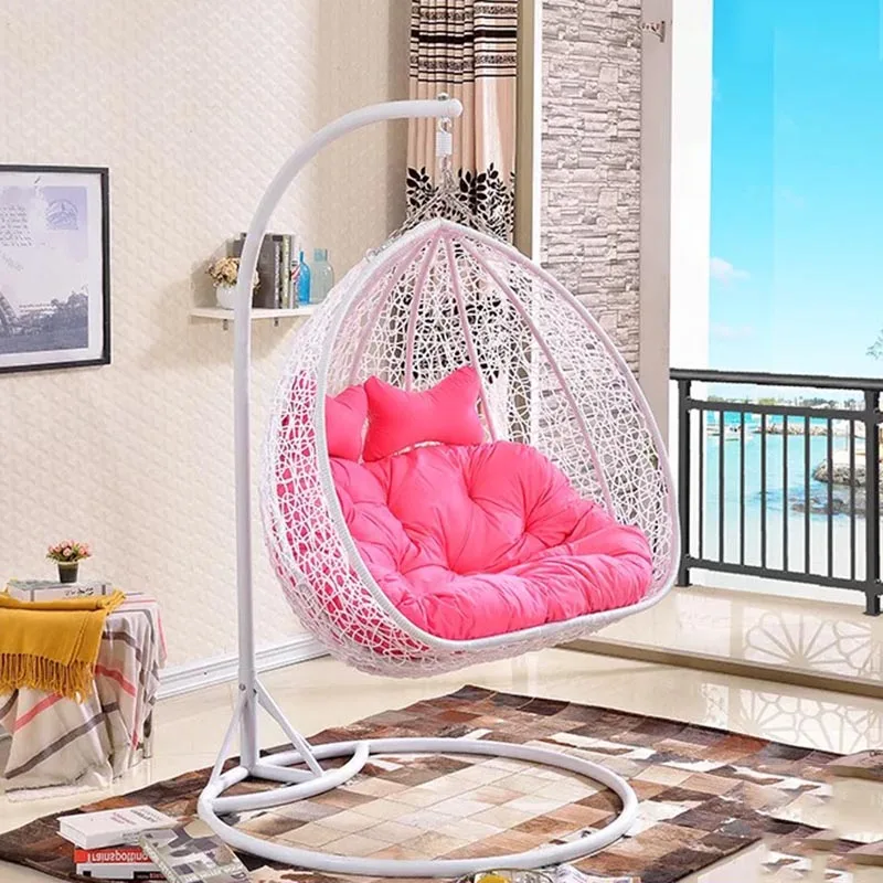 Hot selling aluminum frame outdoor double reclining seat hammocks hanging rattan swing chairs