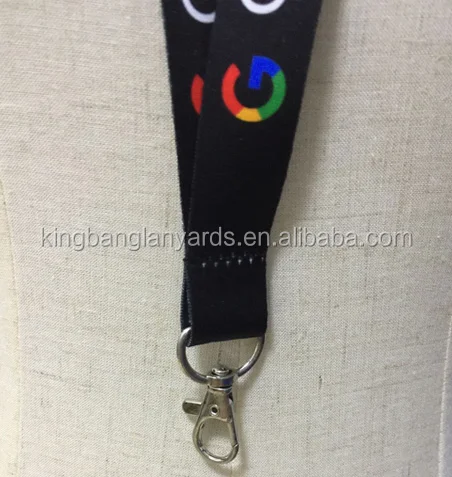 Sublimated printing wholesale id card badge holder google polyester lanyards with logo custom