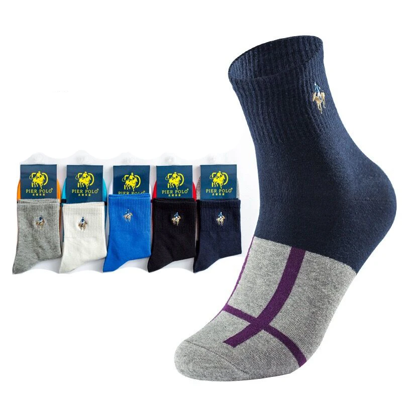 PIER POLO wholesale custom socks combed cotton sports meias basketball hockey football Chaussette bulk colored socks