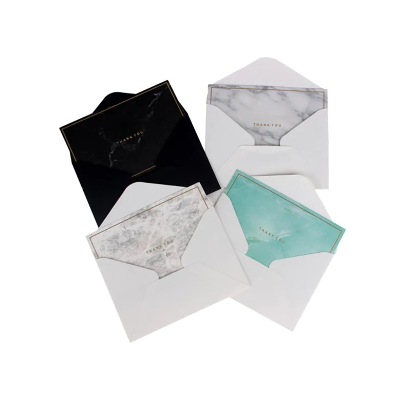 Wholesale custom marble pattern thank you card with envelope