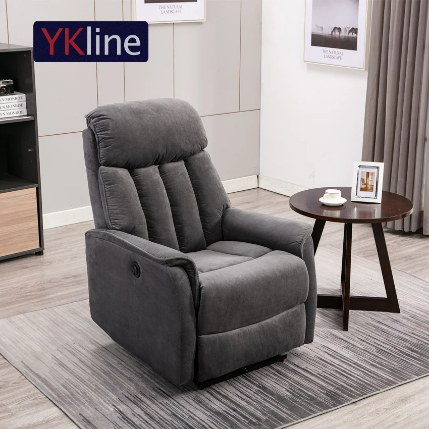 Upholstered Fabric Manual Recliner Chair with Padded Seat Backrest