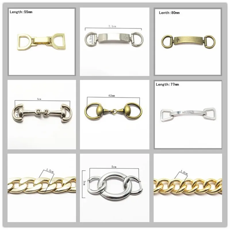 Custom Factory Price Metal Silver Chain Shoe Chain For Shoe Parts