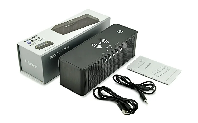 hot selling  blue  speaker wireless charger with radio and alarm Build-in Mic Support Time Displayer TF Card NFC