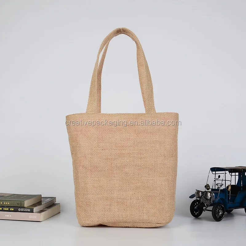 Custom printed recycled jute bags sacks with logo