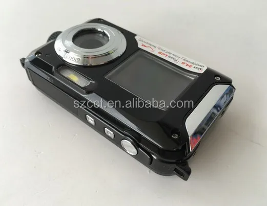 Водонепроницаемая цифровая камера с двойным экраном 2,7 дюйма + 1,8 дюйма, поддержка распознавания лиц/макрофокусировки