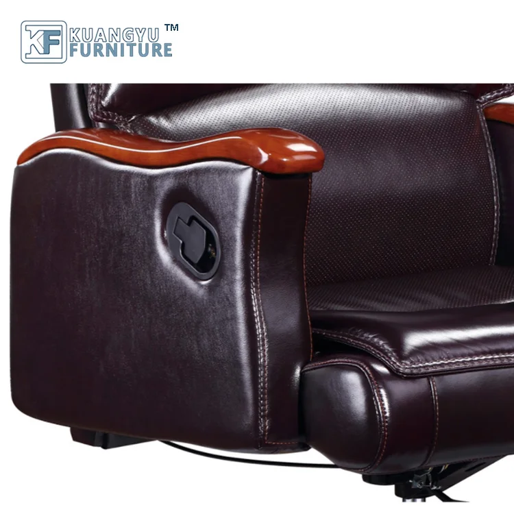 Luxury Most comfortable high end leather executive boss metal frame high back brown PU leather office chair