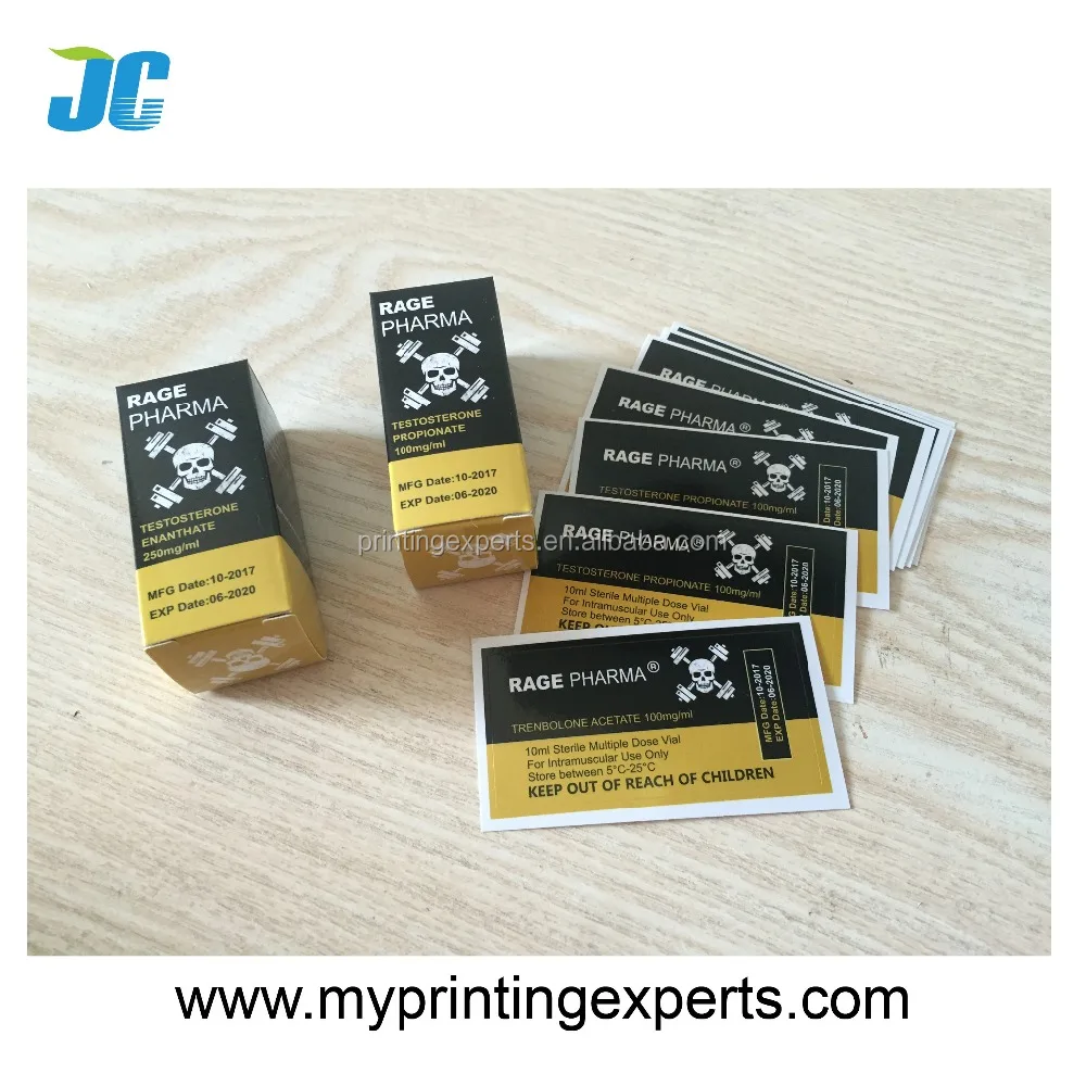 Pharmaceutical Adhesive 10ml Vial Labels Stickers Glossy Customized Printing