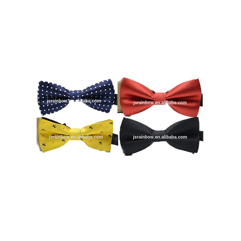 2019 Wholesale men artificial polyester silk bow tie satin bow tie