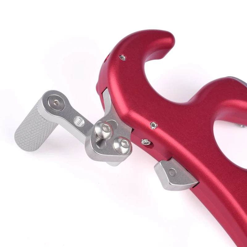 Elong 4 Finger Grip Caliper Release Aid Aluminum Alloy Red Release For Compound Bow Hunting