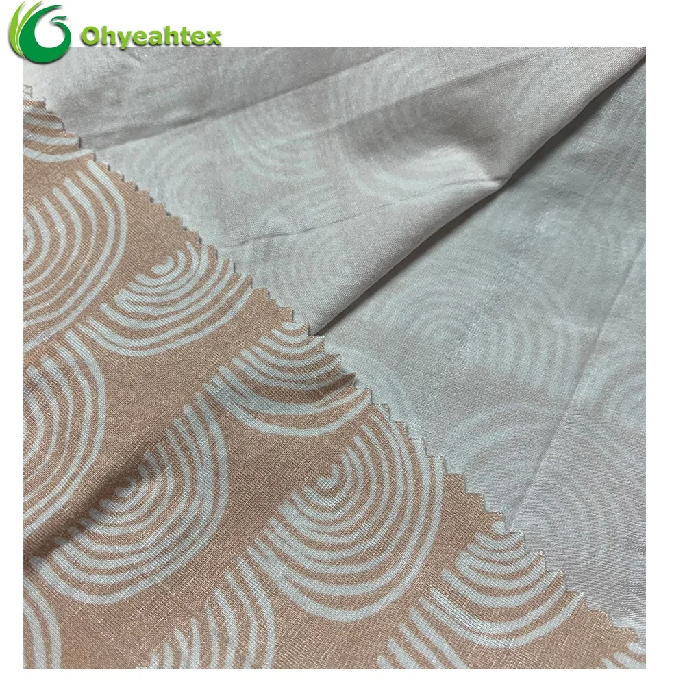 Anti-Mildew Custom Knitting Single Jersey Printed Bamboo Spandex Fabric For Baby