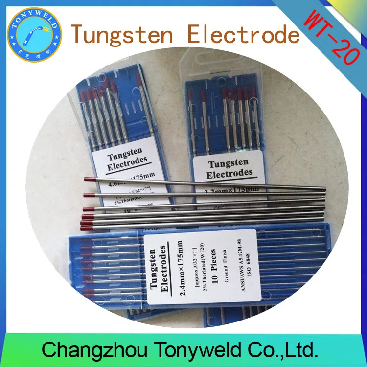 WT-20 2% Thoriated RED 2.4mm 3/32' TIG tungsten electrodes