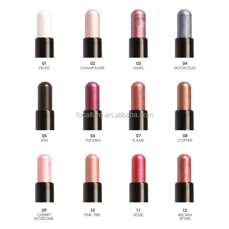 FOCALLURE New Arrive Beauty Eyeshadow Pencil Cosmetic Glitter Eye Shadow Eyeliner Pen