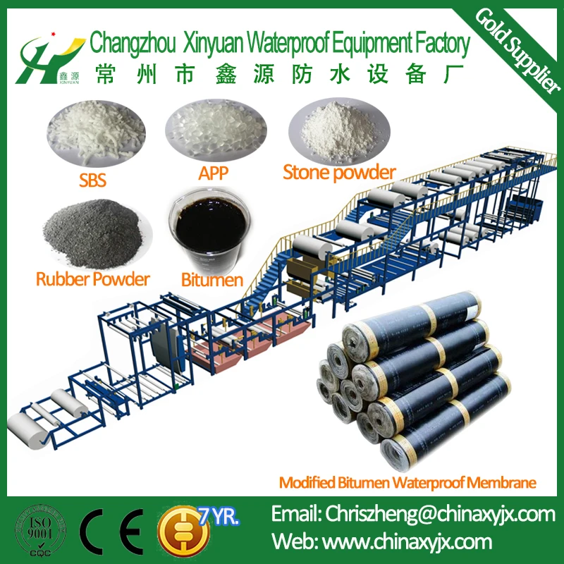 SBS/APP Modified Bitumen Waterproofing Membrane production line