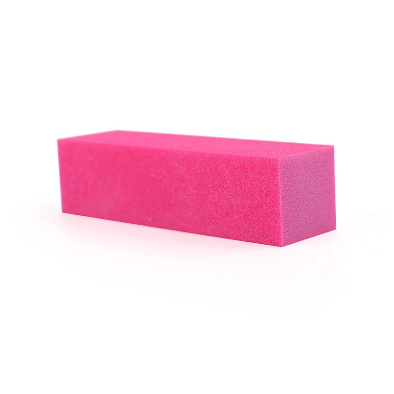High Quality  Bulk Small  4 Sides Colorful  Pink Shiny Block Nails Buffer