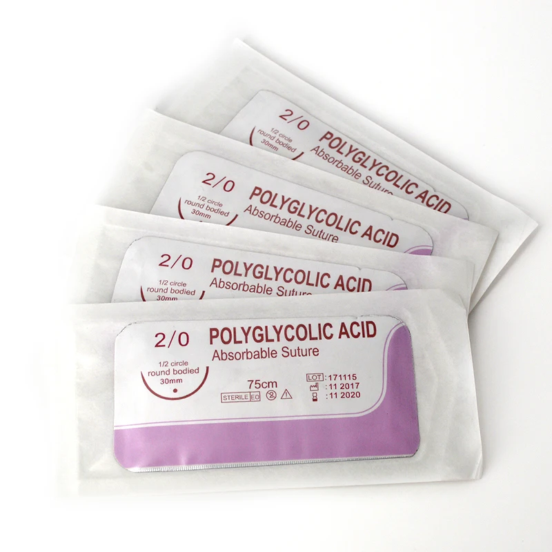 
Medical Surgical Absorbable PGA/PGLA 910 Suture Factory Price 