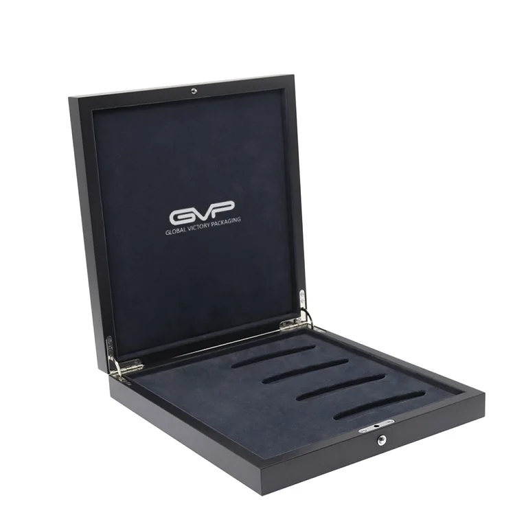 
custom made luxury wooden knife gift packaging box 